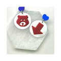 Bear Down Circle earrings