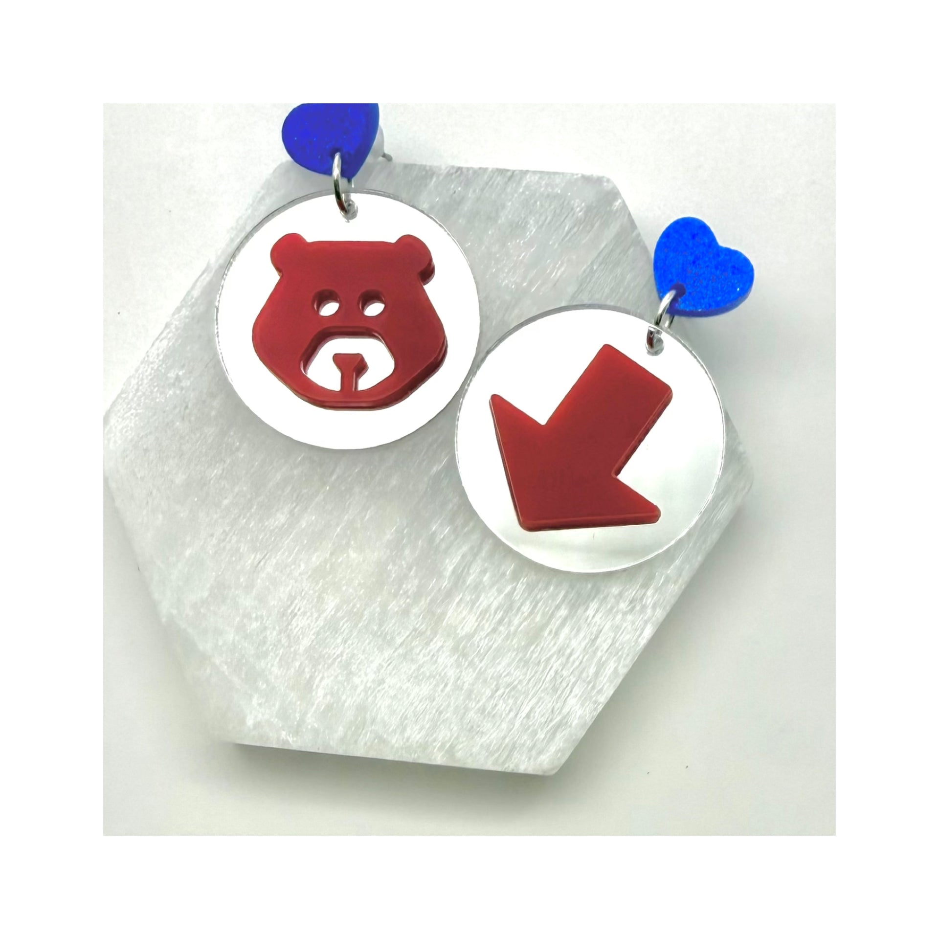 Bear Down Circle earrings
